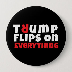 Anti-Trump-protestslogan zwart rood Ronde Button 4,0 Cm