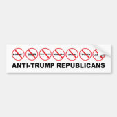 Anti-Trump Republikeinen Bumpersticker (Voorkant)