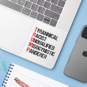 Anti-Trump-resistentie akrotisch Sticker (Laptop met iPhone)