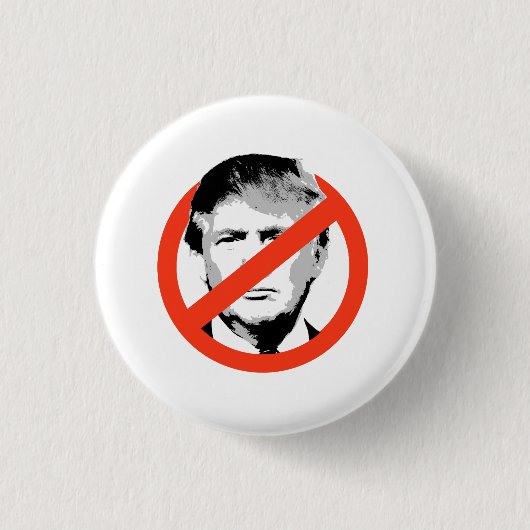 Anti-Trump Ronde Button 3,2 Cm (Voorkant)