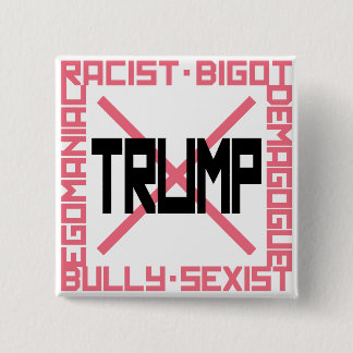 Anti-Trump roze Button