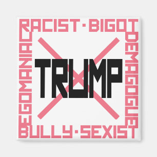 Anti-Trump roze Magneet