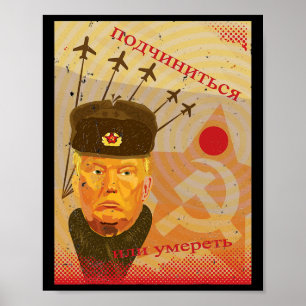 Anti-Trump Rusland Propaganda Poster verzet zich t