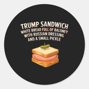 Anti Trump Sandwich Bord Grappig Donald Ronde Sticker