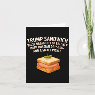 Anti Trump Sandwich Teken Funny Donald Kaart
