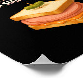 Anti Trump Sandwich Teken Funny Donald Poster (Hoek)