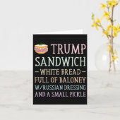 Anti Trump Sandwich teken grappig Kaart (Gele Bloem)