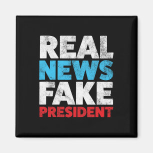 Anti Trump Shirt Echt nieuws Fake President Shirt  Magneet