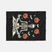 Anti Trump Skeleton Halloween Long Sleeve Fleece Deken (Voorkant (Horizontaal))