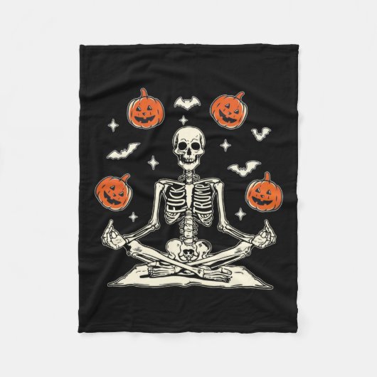 Anti Trump Skeleton Halloween Long Sleeve Fleece Deken (Voorkant)