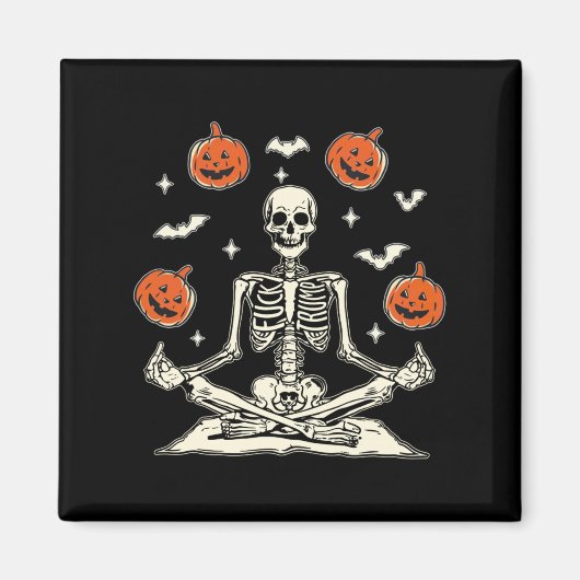 Anti Trump Skeleton Halloween Long Sleeve Magneet (Voorkant)