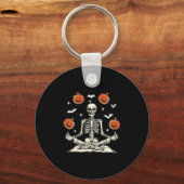 Anti Trump Skeleton Halloween Long Sleeve Sleutelhanger (Voorkant)