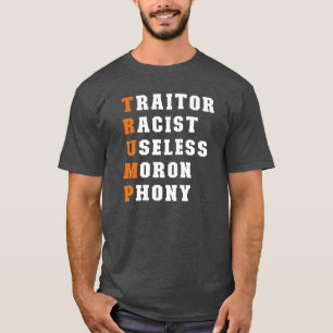 Anti-Trump spelt het uit T-shirt