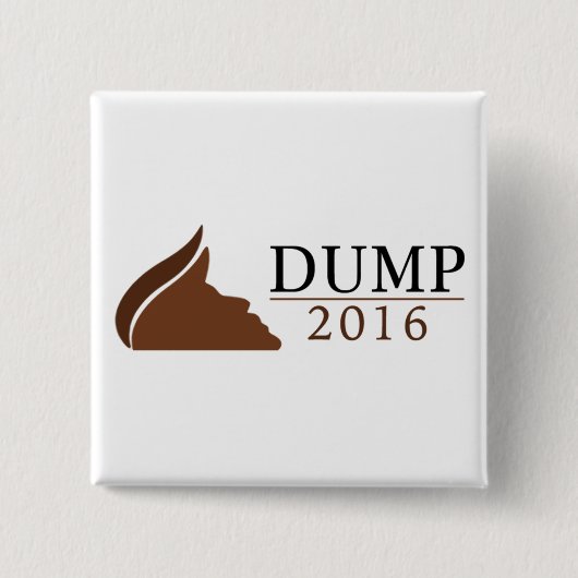 Anti-Trump Square Button (pomp) | 2016) (Voorkant)