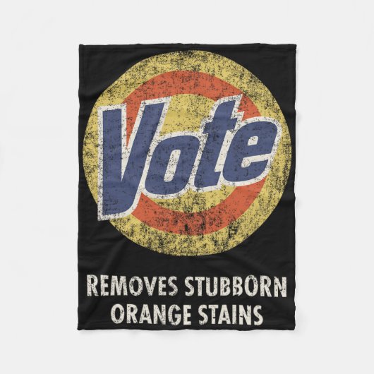 Anti-Trump Stem Wasmiddel Fun  Fleece Deken (Voorkant)