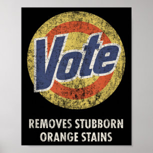 Anti-Trump Stem Wasmiddel Grappig Poster
