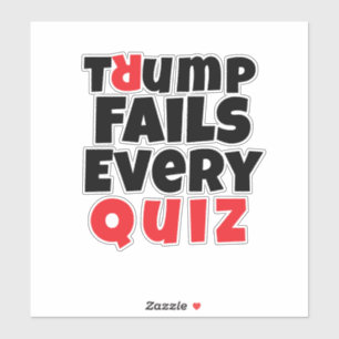 Anti-Trump studentenprotest slogan rood zwart Sticker