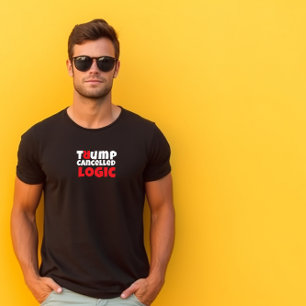 Anti-trump studentenprotest slogan rood zwart t-shirt