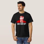 Anti-Trump T-shirt: "LOCK HER UP!" T-shirt (Voorkant volledig)