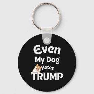 Anti Trump T - shirts Hond Haat Donald Hondenliefd Sleutelhanger