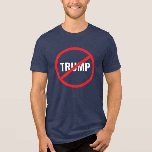 Anti-Trump Tri-Blend Shirt (Voorkant)