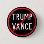Anti Trump Vance Ronde Button 5,7 Cm (Voorkant)