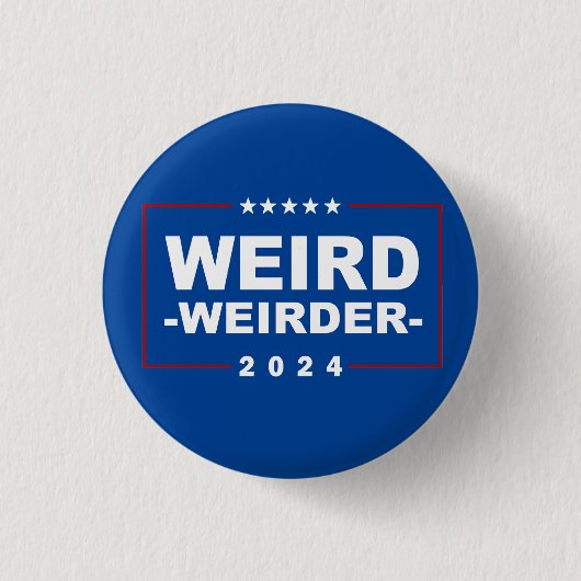 Anti Trump Vance - Weird Weirder 2024 Ronde Button 3,2 Cm (Voorkant)