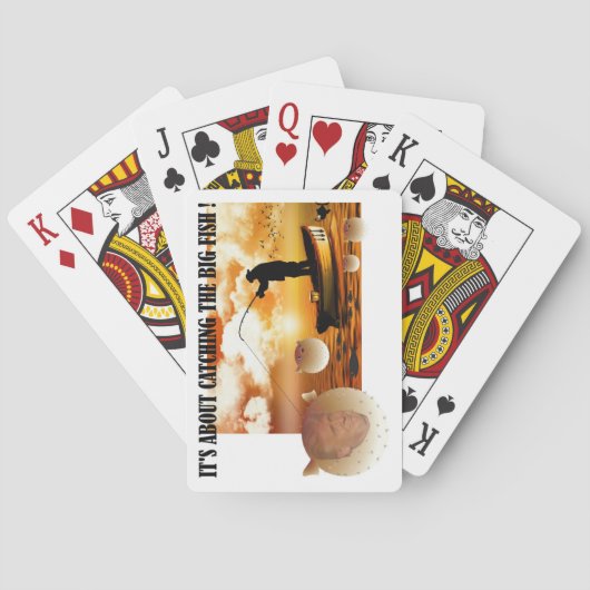 Anti Trump / vangen van de grote vis ! , Pokerkaarten (Achterkant)