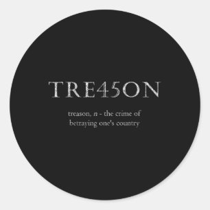 Anti-trump Verraad Tre45on Bedroefd Impeach Ronde Sticker