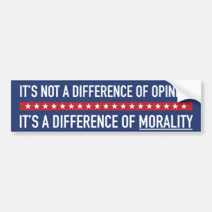 Anti-Trump verschil in moraal Bumpersticker