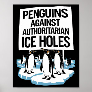 Anti-Trump verzet zich tegen pinguïns tegen autori Poster
