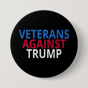 Anti-Trump - Veteranen tegen Trump Ronde Button 7,6 Cm