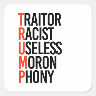 Anti-Trump Vierkante Sticker