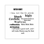 Anti-Trump-woordwolkentypografie Rubberstempel (Afrduk)