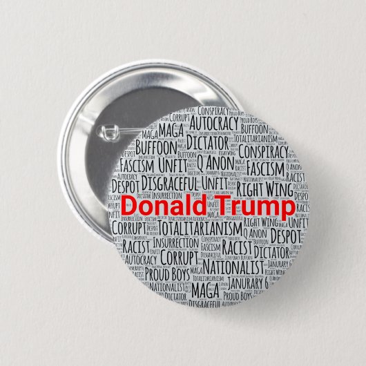 Anti-Trump Word Cloud Ronde Button 5,7 Cm (Voorkant /achterkant)