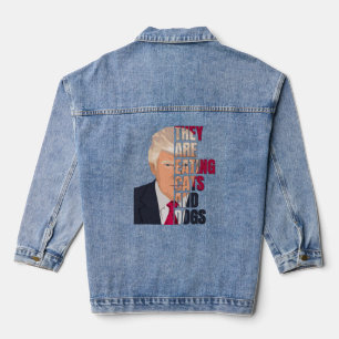 Anti-Trump: ze eten katten en honden Denim Jacket