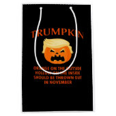 Anti Trumpkin Grappig Halloween Medium Cadeauzakje (Voorkant)