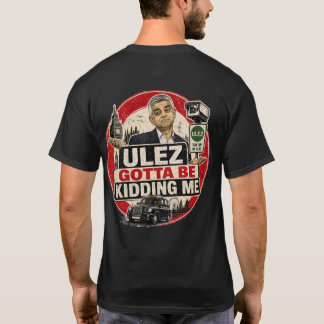 Anti-ULEZ Sadiq Khan-straatwear grafische T-shirt