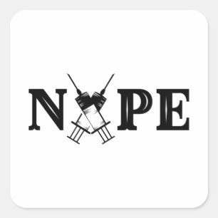 Anti-vaccin T-shirt afdrukken Vierkante Sticker