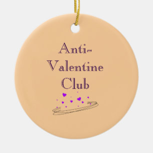 Anti Valentijn Club Schattige Minimale Pastel Kuns Keramisch Ornament