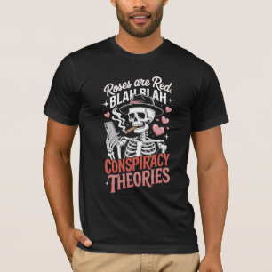 Anti Valentijn Rozen Zijn Rood Samenzweringstheori T-shirt