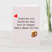 Anti Valentijnsdag Bier Grappig Kaart (Voorkant)