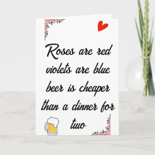 Anti Valentijnsdag Bier Grappige Kaart