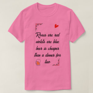 Anti Valentijnsdag bier grappige kaart T-shirt