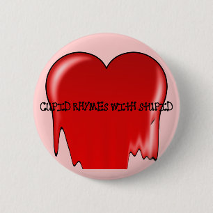 Anti-Valentijnsdag: Cupid-ritmes met stomme Ronde Button 5,7 Cm