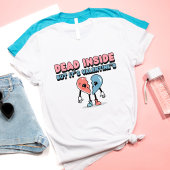 Anti Valentijnsdag Dead Inside Retro gebroken T-shirt