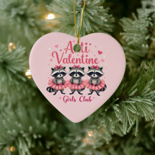 Anti Valentijnsdag Grappige Wasbeer Schattige Kawa Keramisch Ornament