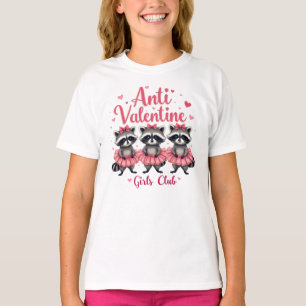 Anti Valentijnsdag Grappige Wasbeer Schattige Kawa T-shirt