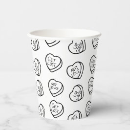 Anti-Valentijnsdag Snoep harten Papieren Bekers