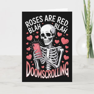 Anti Valentijnsrozen Zijn Rood Blah Doomscrolling Kaart